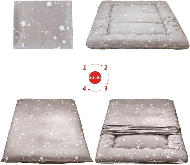 MAXYOYO Japanische Bodenmatratze Futonmatratze, Verdicken Tatami Matte Isomatte Faltbare Roll-Up Mat