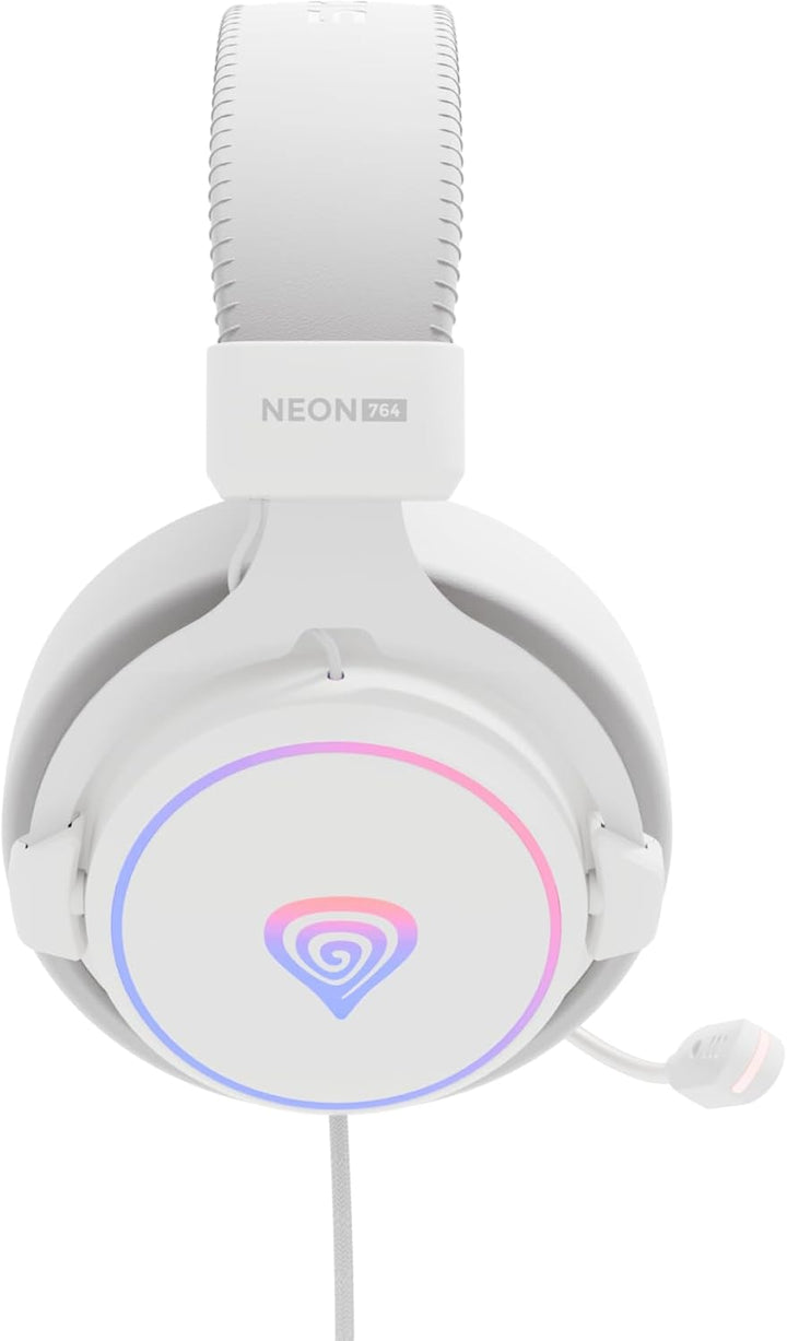Genesis Neon 764 RGB Gaming Headset USB mit Virtual 7.1 Surround Sound, 50mm Treiber, ENC Mikrofon,