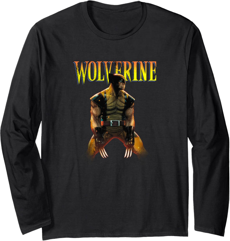 Marvel X-Men Wolverine Side Profile Logo Langarmshirt