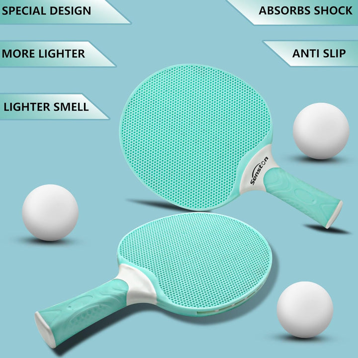 Tischtennisschläger Set, professionelle Tischtennisschläger mit 3 Bällen, Ping Pong Paddel Set aus G