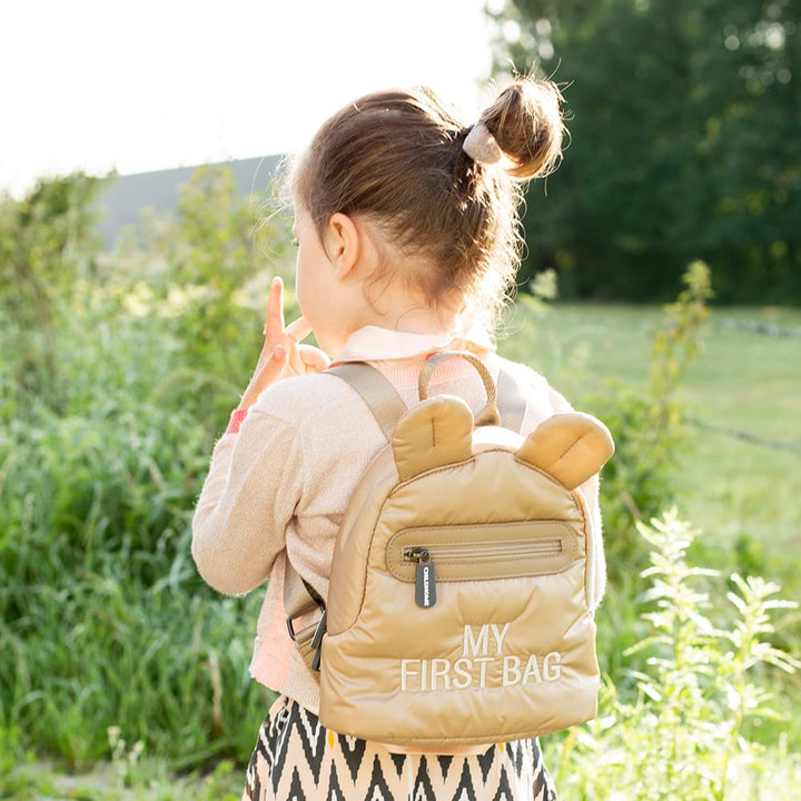 CHILDHOME, Kinderrucksack Baby, Schule, Kindergarten, Krippe, Zwei Fächer, Lunchbag/Flaschen geeigne