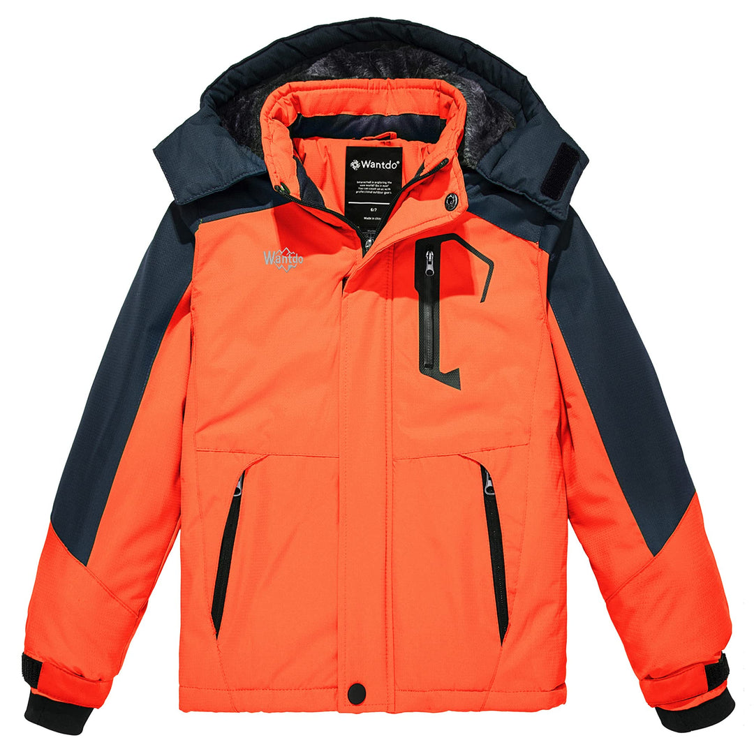 Wantdo Jungen Berg Ski Jacke Warmer Winter Fleece Mäntel Wasserdichter Atmungsaktive Jacke Outdoor K