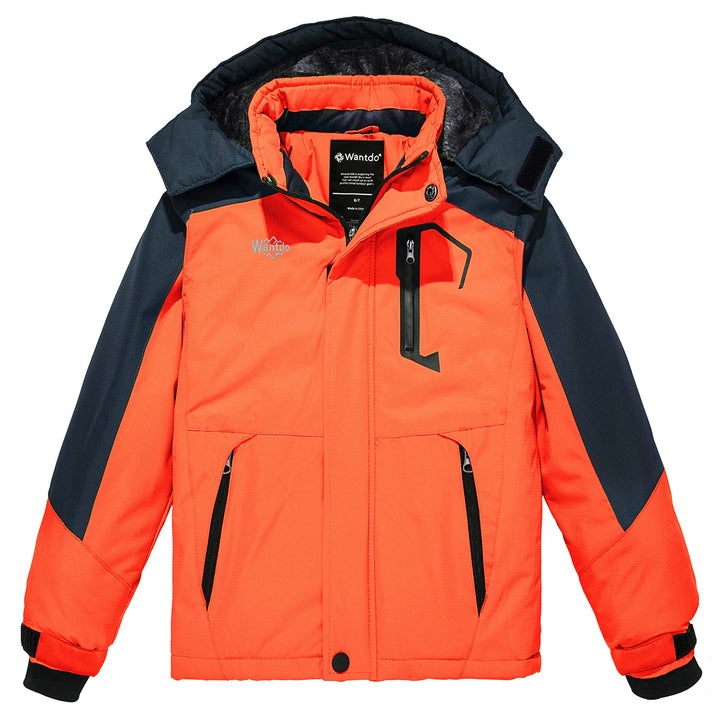 Wantdo Jungen Berg Ski Jacke Warmer Winter Fleece Mäntel Wasserdichter Atmungsaktive Jacke Outdoor K