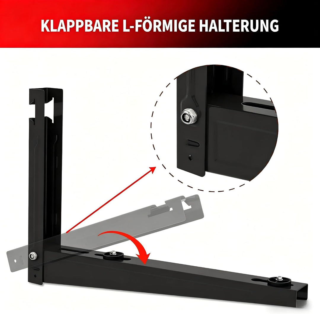 Wostore Universal Wandhalterung für Klimaanlage Aussengerät 550mm 9000-36000 BTU bis 160kg, Wandkons