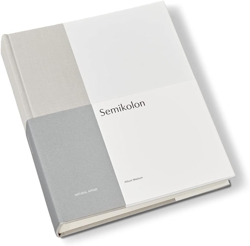 Semikolon 368743 Foto-Album Medium Natural Affair – 21,1x25,5 cm, 80 Seiten cremeweiss, für 160 Foto