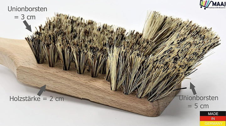 MAAJ FASSBÜRSTE 60 cm LANGSTIELBÜRSTE Holz Harte Union Borsten - VEGAN - Made IN Germany
