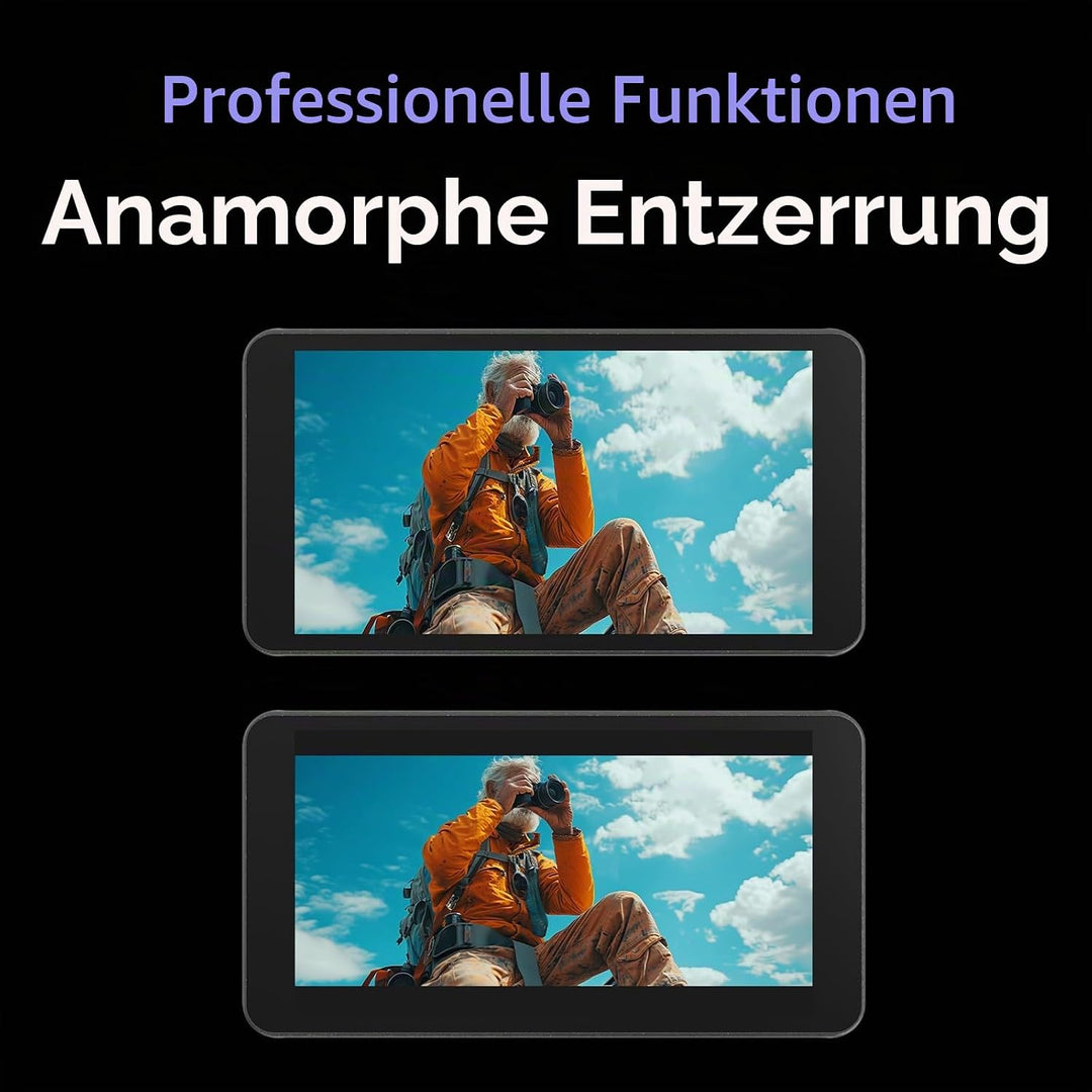 Portkeys PT5 II 5" Kamera Field Monitor Touchscreen MOVNORM OS 4K HDMI IN/Out mit 3D LUT Luma/RGB Wa