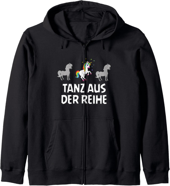 Be Different Mut Einhorn verrückt Tanzen Tanz aus der Reihe Kapuzenjacke
