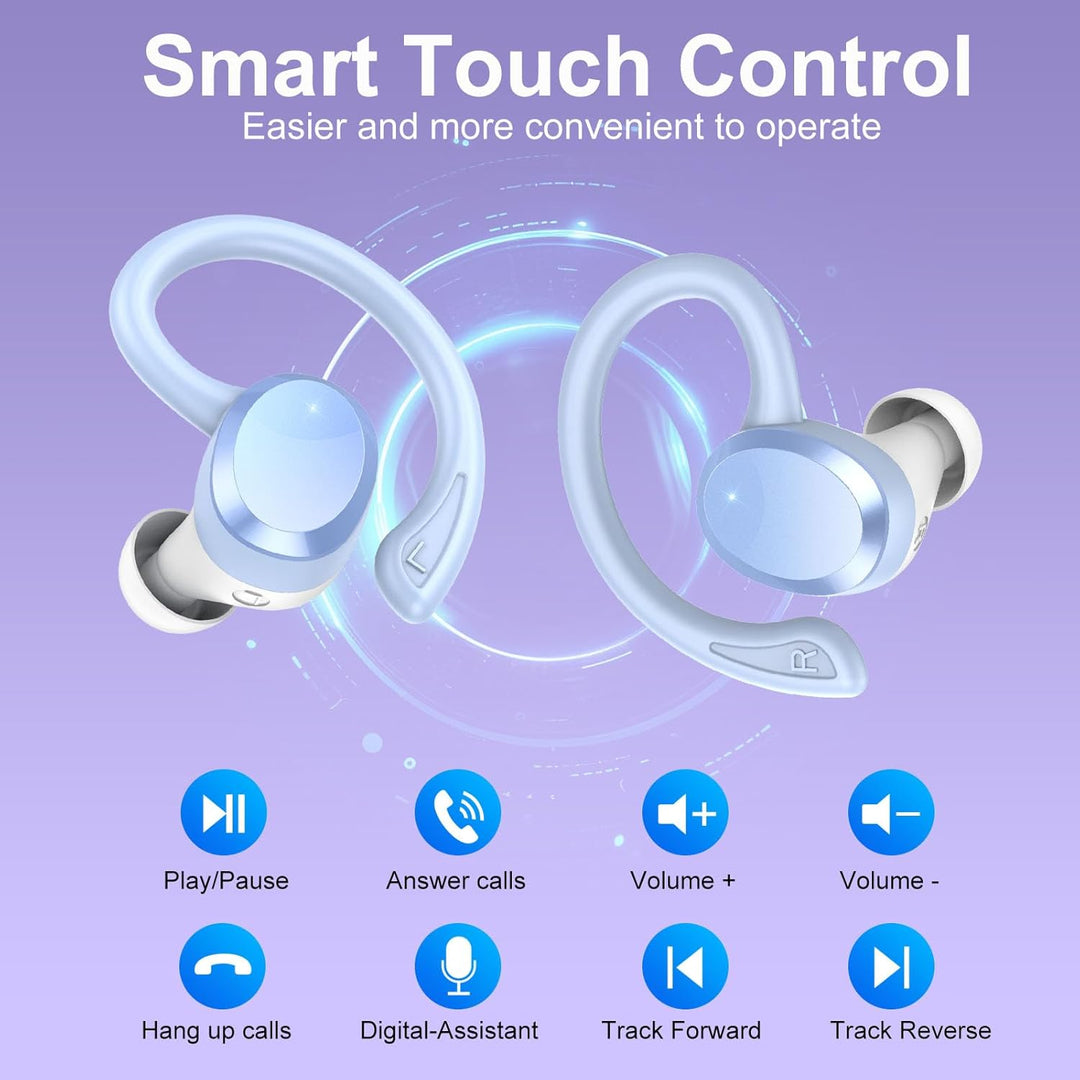 Bluetooth Kopfhörer Sport, In Ear Kopfhörer Kabellos Bluetooth 5.4 Kabellose Kopfhörer mit 4 Mic, 20
