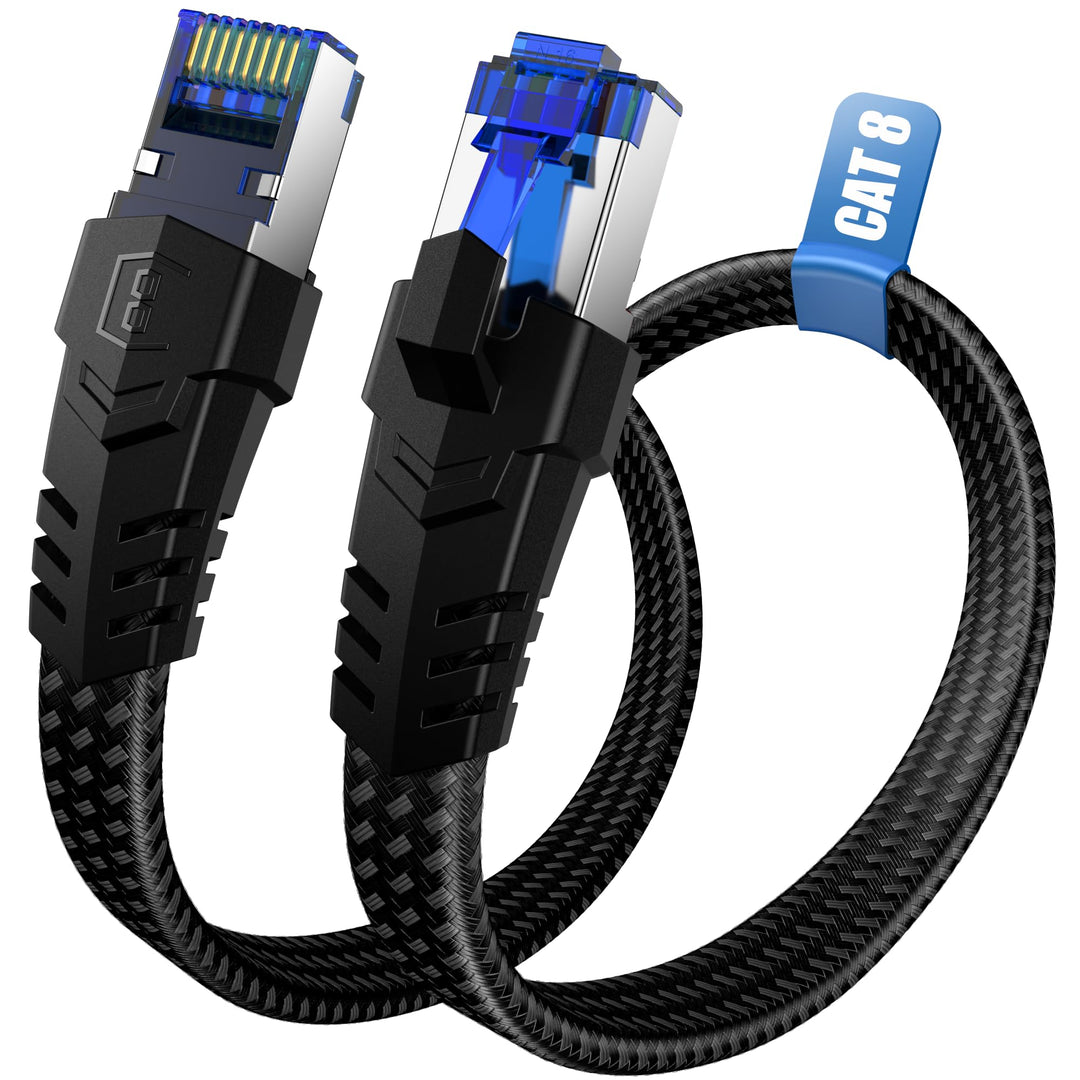 Nixsto Ethernet Kabel 25M, Cat 8 40Gbps 2000MHz Hochgeschwindigkeits Netzwerkkabel, Lang RJ45 Gigabi