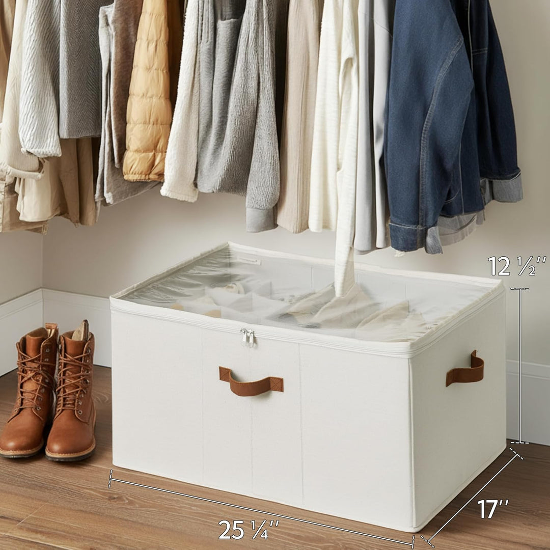 StorageWorks Schuhorganizer für Schrank, Stoff Schuhaufbewahrungsbox mit Deckel, extragrosse Schuhau
