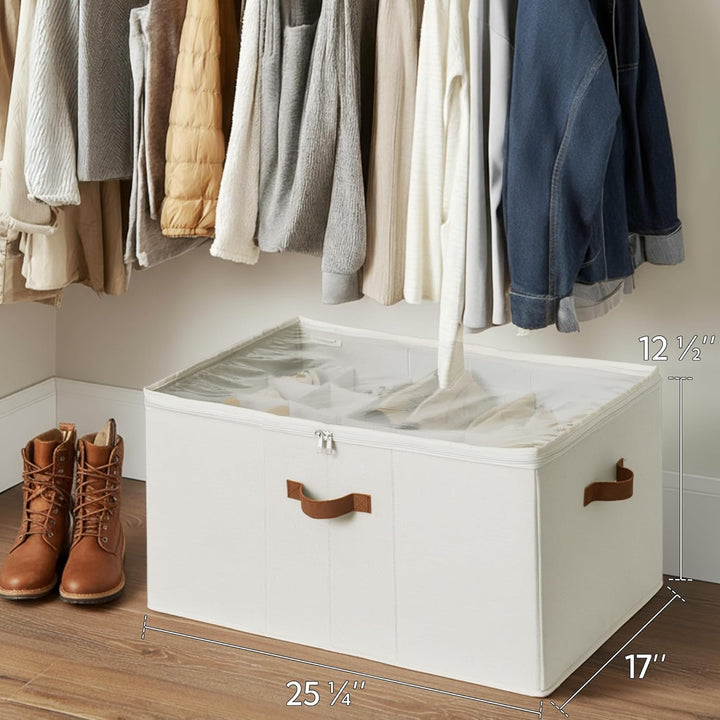 StorageWorks Schuhorganizer für Schrank, Stoff Schuhaufbewahrungsbox mit Deckel, extragrosse Schuhau