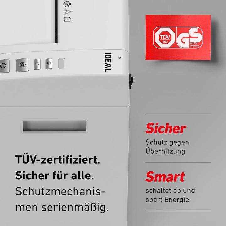 Autofeed Aktenvernichter IDEAL Shredcat 8291, 150 Blatt Papierstapel mit automatischem Einzug schred
