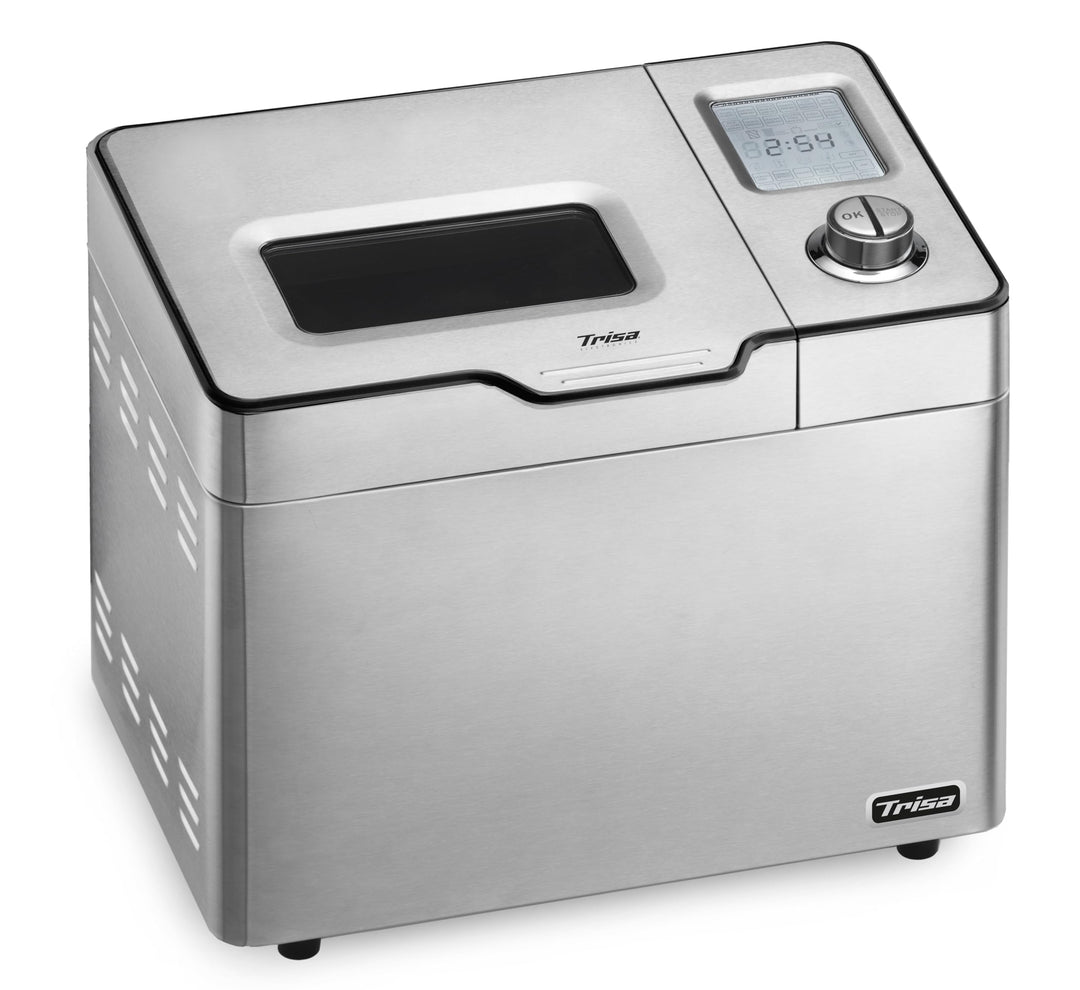 Trisa Le Bistro Brotbackautomat Edelstahl mit automatischem Zutatenspender, 25 Programme (inkl. Glut