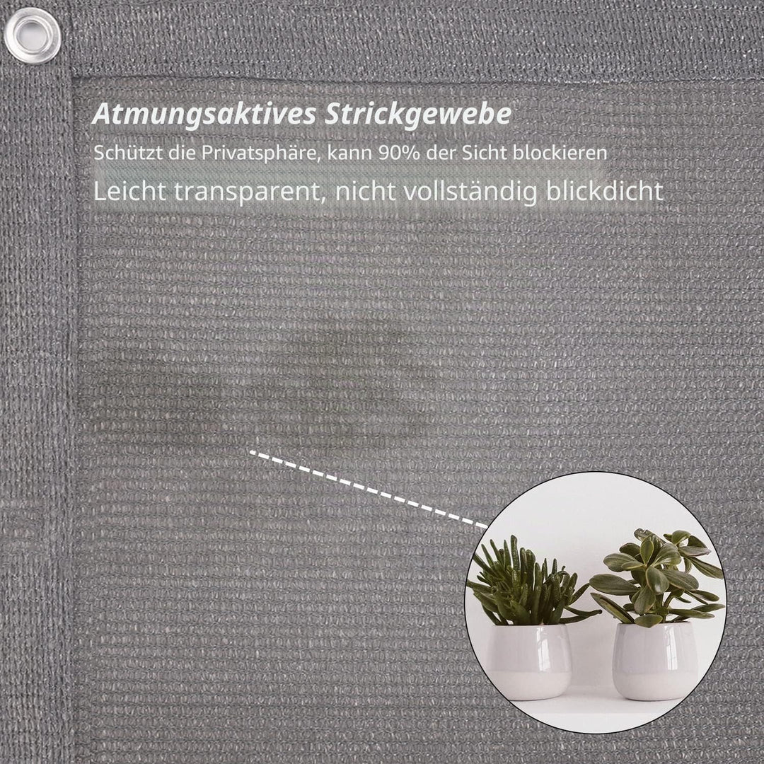 Sekey Balkon Sichtschutz Balkonabdeckung HDPE 220 g/m², 75x300cm, Leicht Transparent Wind- und UV-Sc