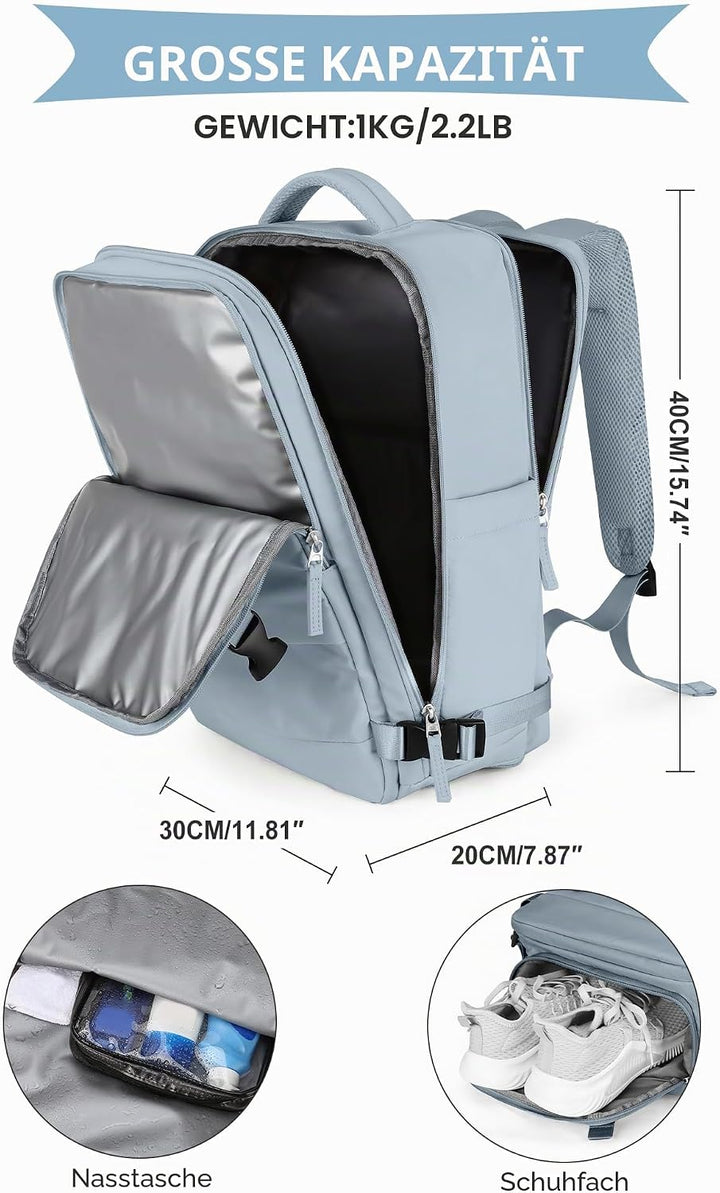 SZLX Vakuum Rucksack 40x30x20 Wizz air Handgepäck Rucksack 40x20x25 für Ryanair Vakuum Reiserucksack