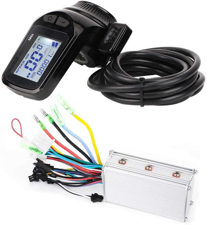 MAGT Bürstenloser Controller, 36V 350W Wasserdichtes LCD Display Elektrofahrrad Roller Brushless Mot