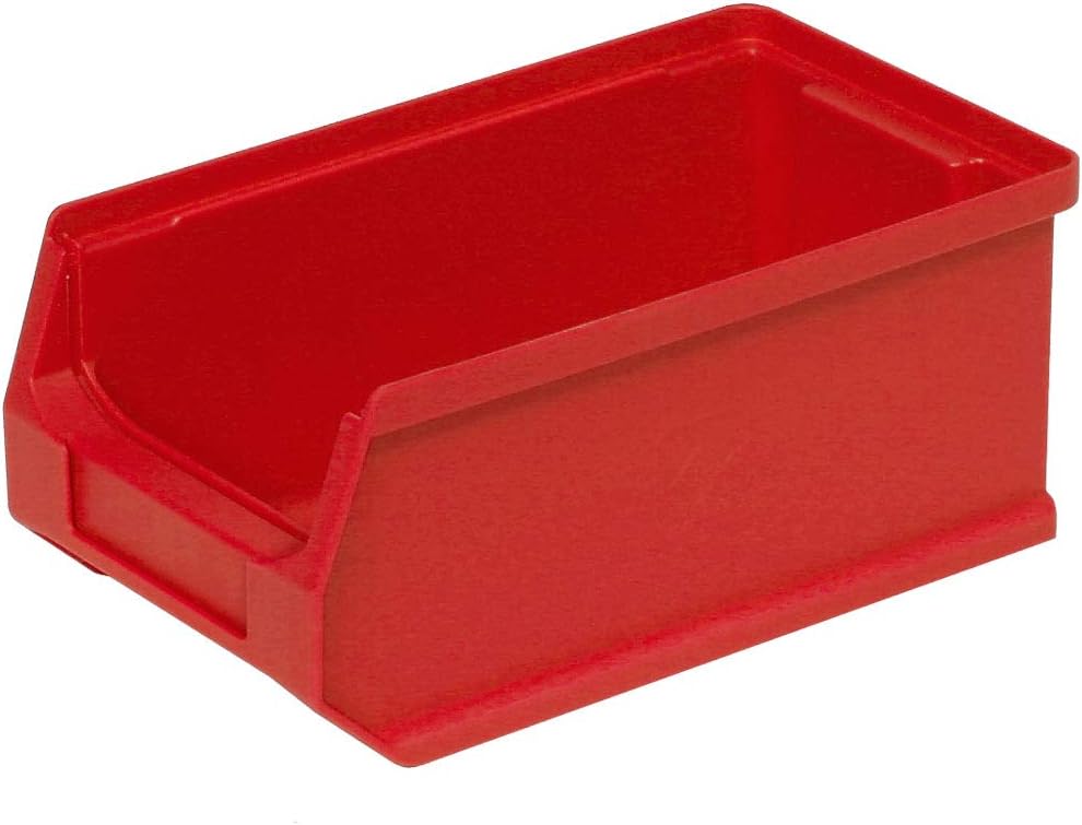 BRB Set - 25x Sichtstapelkästen Profi LB5, rot, Inhalt 0,85 Liter, LxBxH 175x100x75 mm inkl. 3 verz.