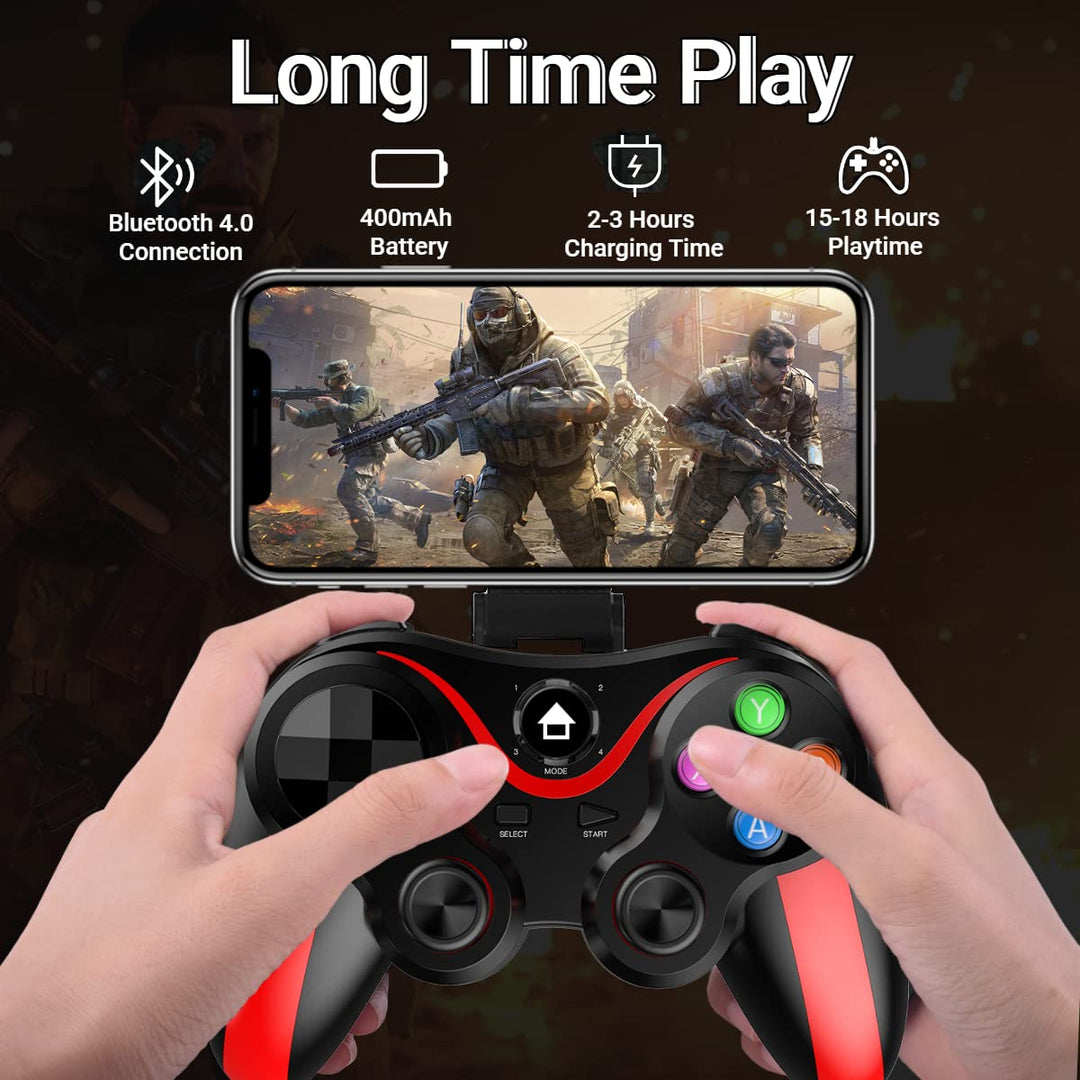 Mobile Game Controller für iOS/Android, Arvin Bluetooth Gamepad mit Halterung für iPhone 14/13/12/11