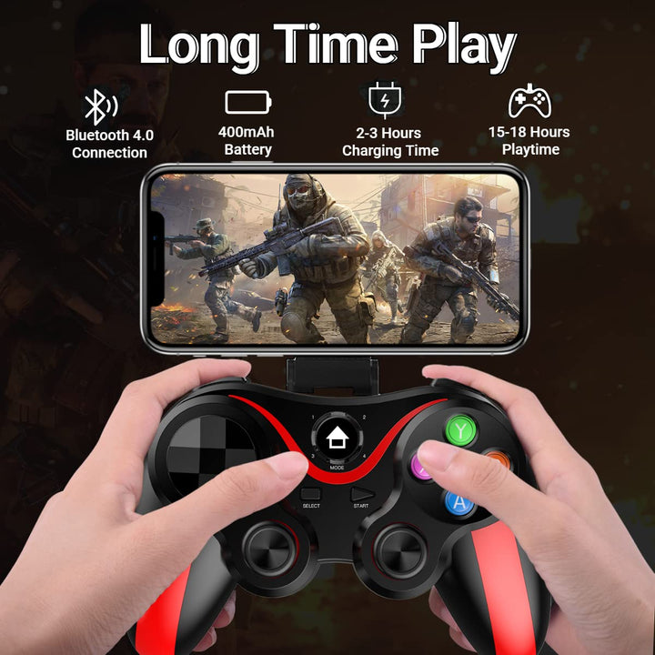 Mobile Game Controller für iOS/Android, Arvin Bluetooth Gamepad mit Halterung für iPhone 14/13/12/11