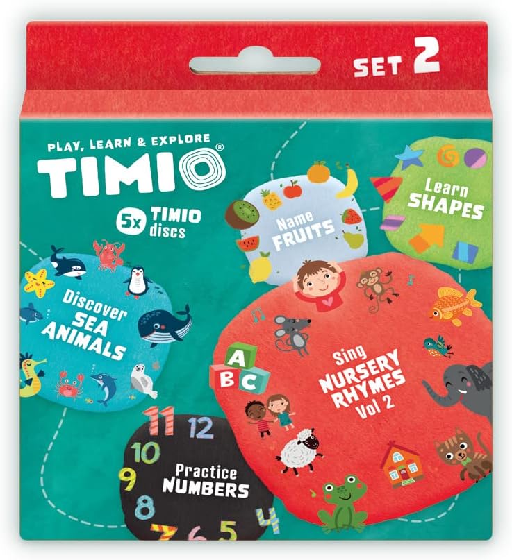 TIMIO Disc Set #2: 5 Audio-Discs für den TIMIO Player | Zahlen Lernen, 96 Kinderlieder Vol. 2, Meere