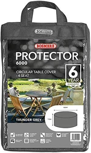Bosmere U540 brandneue Thunder Grey 4 Sitz Rundschreiben Tisch Abdeckhaube, grau Grau (D 102cm H 71c