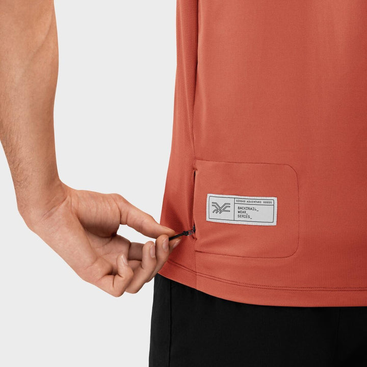 SIROKO - Gravel Technisches T-Shirt Tushar - M - Lehm/Schwarz