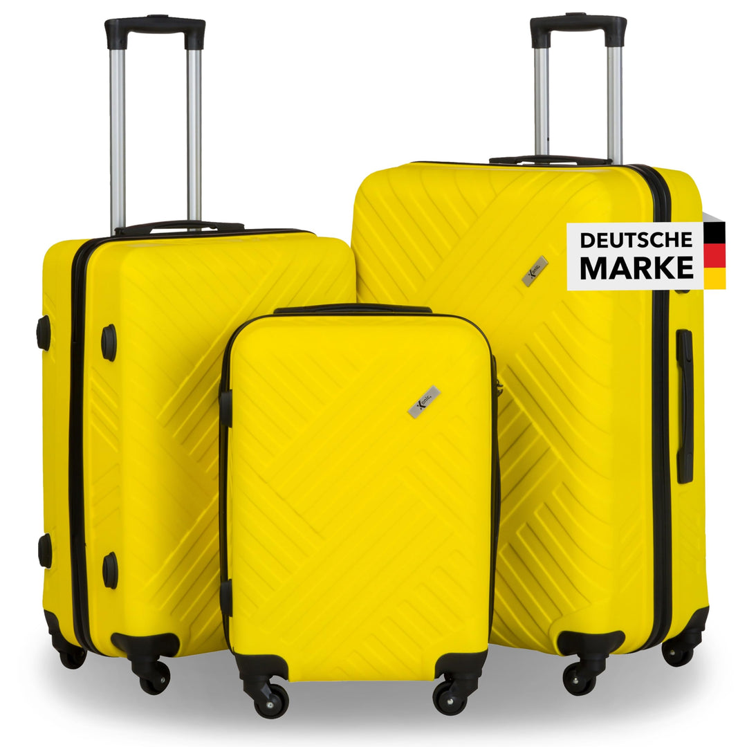 Xonic Design Reisekoffer - ABS Hartschalen Koffer mit 360° Leichtlauf-Rollen - hochwertiger Trolley
