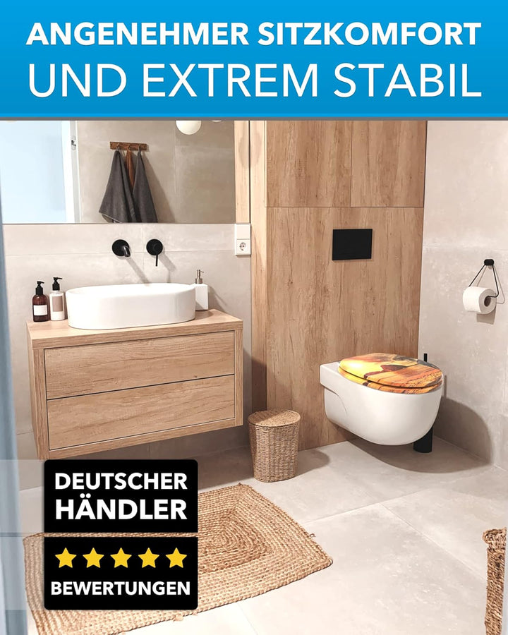 Xonic Design WC-Sitz - Premium Klo-Deckel - Toilettensitz mit Absenkautomatik - hochwertige Klobrill