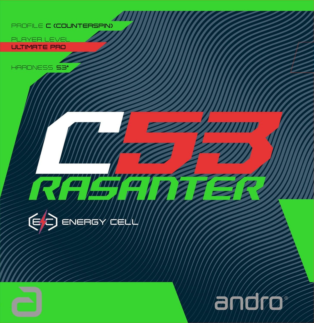 ANDRO Belag Rasanter C 53 Schwarz 2,0 mm, Schwarz 2,0 mm