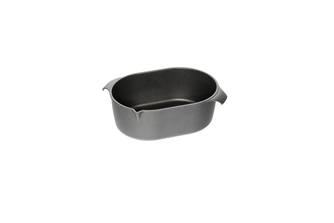 AMT Gastroguss Bräter 32 x 22 cm, 11 cm hoch, Bratentopf, nicht induktionsgeeignet, Lotan® Antihaft-