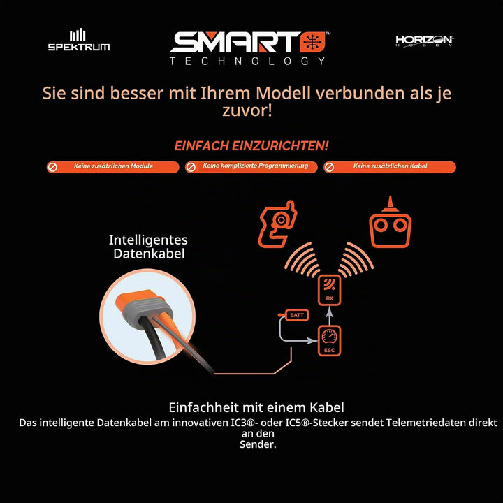 7,4 V 5000mAh 2S 50C Smart Hardcase LiPo-Akku: IC5
