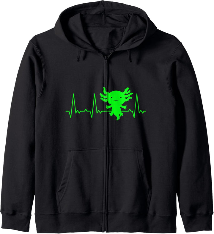 Herzschlag Axolotl Kapuzenjacke