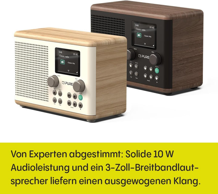 Pure Classic H4 Digitales Küchenradio (DAB+/FM, Bluetooth, USB, AUX, Küchentimer, Wecker) Weiss, Wei