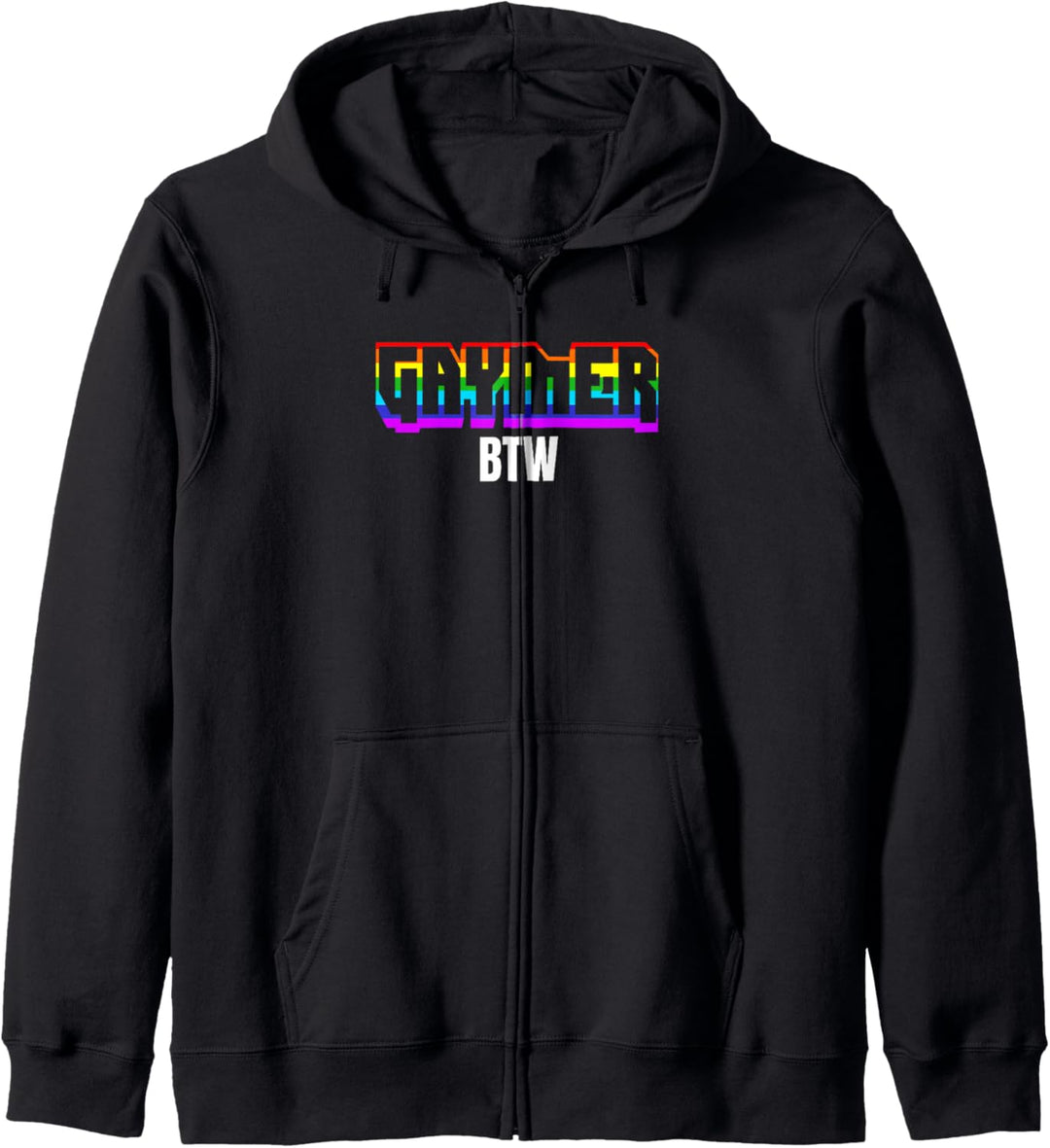 Gaymer BTW Regenbogenflagge Gaming LGBTQ Pride Kapuzenjacke