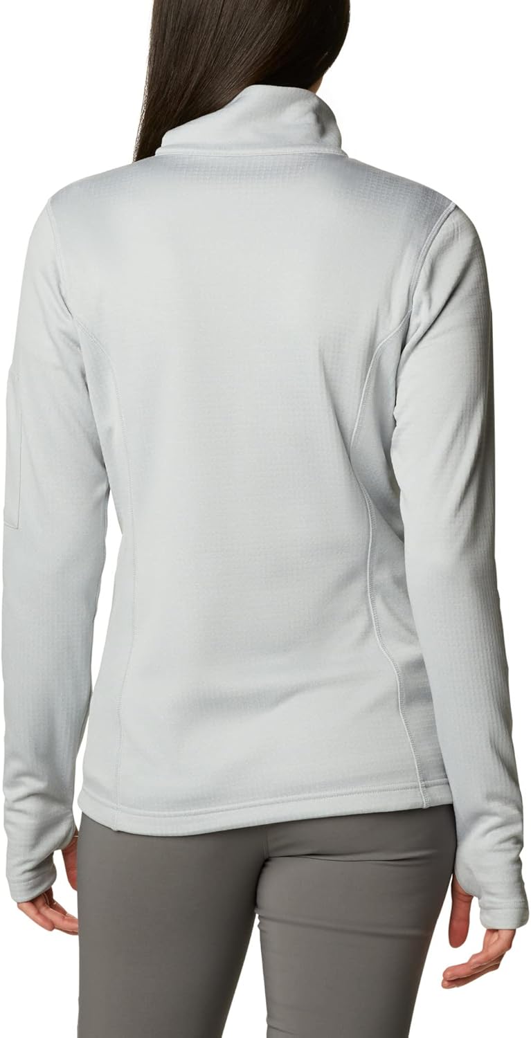 Columbia Damen Park View Half-Zip Grid Fleecejacke mit halbem Reissverschluss Cirrus Grey, Heather L