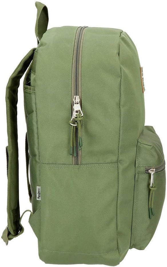 Pepe Jeans Cross Rucksack Grün 32x44x15 cms Polyester für 15,6"-Laptop 21.12L, Rucksack Grün