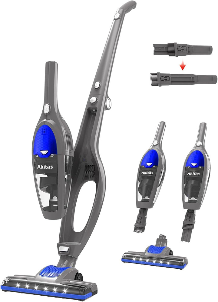 Akitas Akku Staubsauger Kabellos 3in1 Hand und Vertikal Leicht 22,2 V 150 W Wiederaufladbarer Lithiu