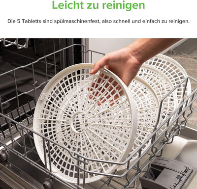 COSORI Dörrautomat für mehr Möglichkeiten, Food Dehydrator mit 5 stapelbaren und herausnehmbaren Tab