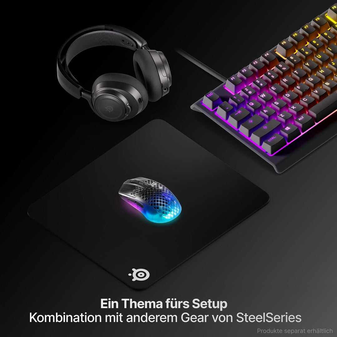 SteelSeries QcK Heavy - Gaming-Mauspad - Stoff - Gummiunterseite - Schwarz (450mm x 400mm x 6mm)