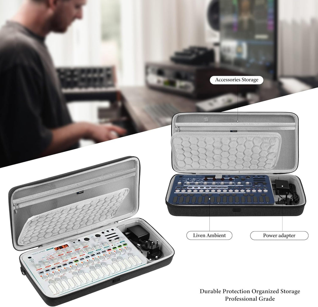 GEEKRIA Tragetasche für Audio-Interfaces, kompatibel mit SONICWARE Liven Ambient Ø / 8bit Warps / Me