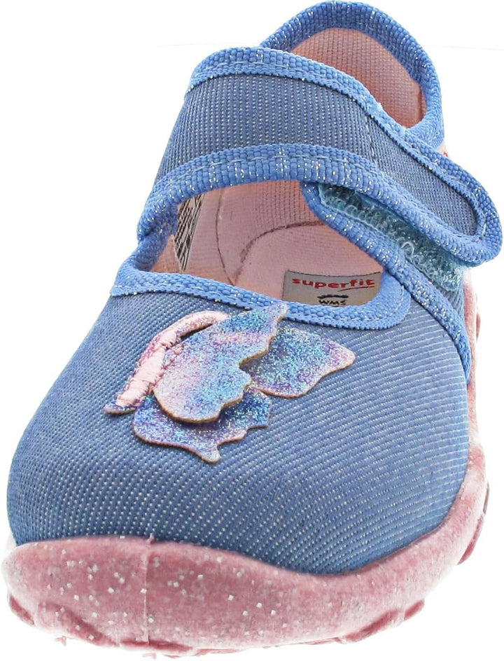 Superfit Mädchen Bonny Hausschuhe 23 EU Blau Rosa 8020, 23 EU Blau Rosa 8020
