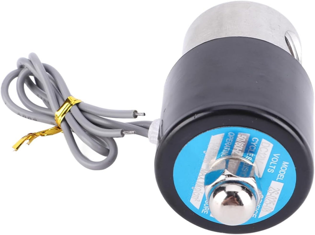 DC 12 V Elektrisches Magnetventil, G1/4 Zoll, elektrisch, normalerweise geschlossen, Luftventil aus