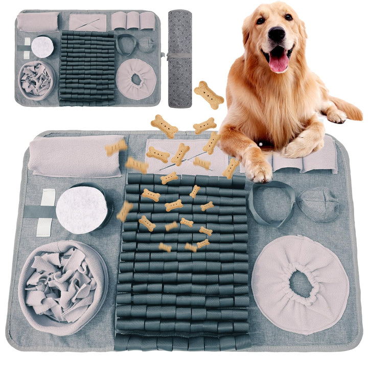 Hund SchnüFfelteppich, Waschbar Trainingsmatte Futtermatte SchnüFfelteppich FüR Hunde Riechen Traini