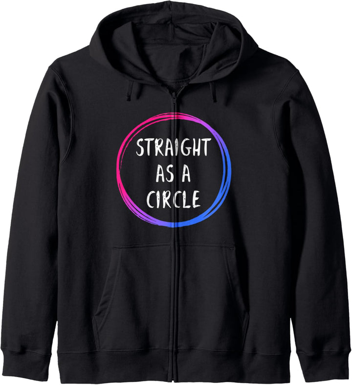 Straight as a circle LGBT CSD bisexuell Kapuzenjacke