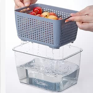 Spesh Frischhaltedosen Set Kühlschrank Organizer Vorratsdosen 3er-Set (2L+4L+5.8L) Kunststoff Kühlsc