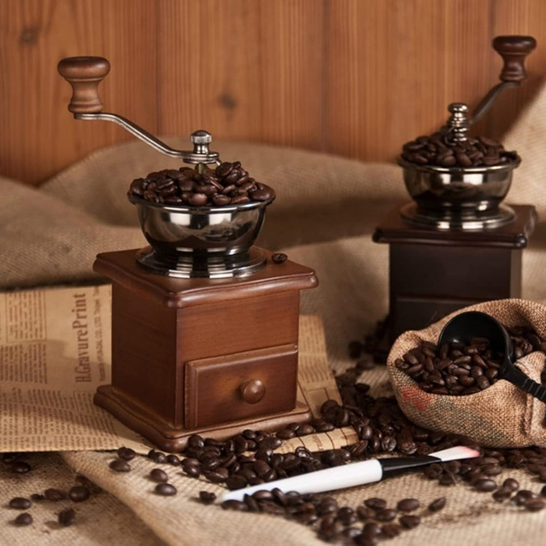 Manuelle Kaffeemühle, Rostfrei, Retro-Stil, Kaffeemühle mit Edelstahlkern