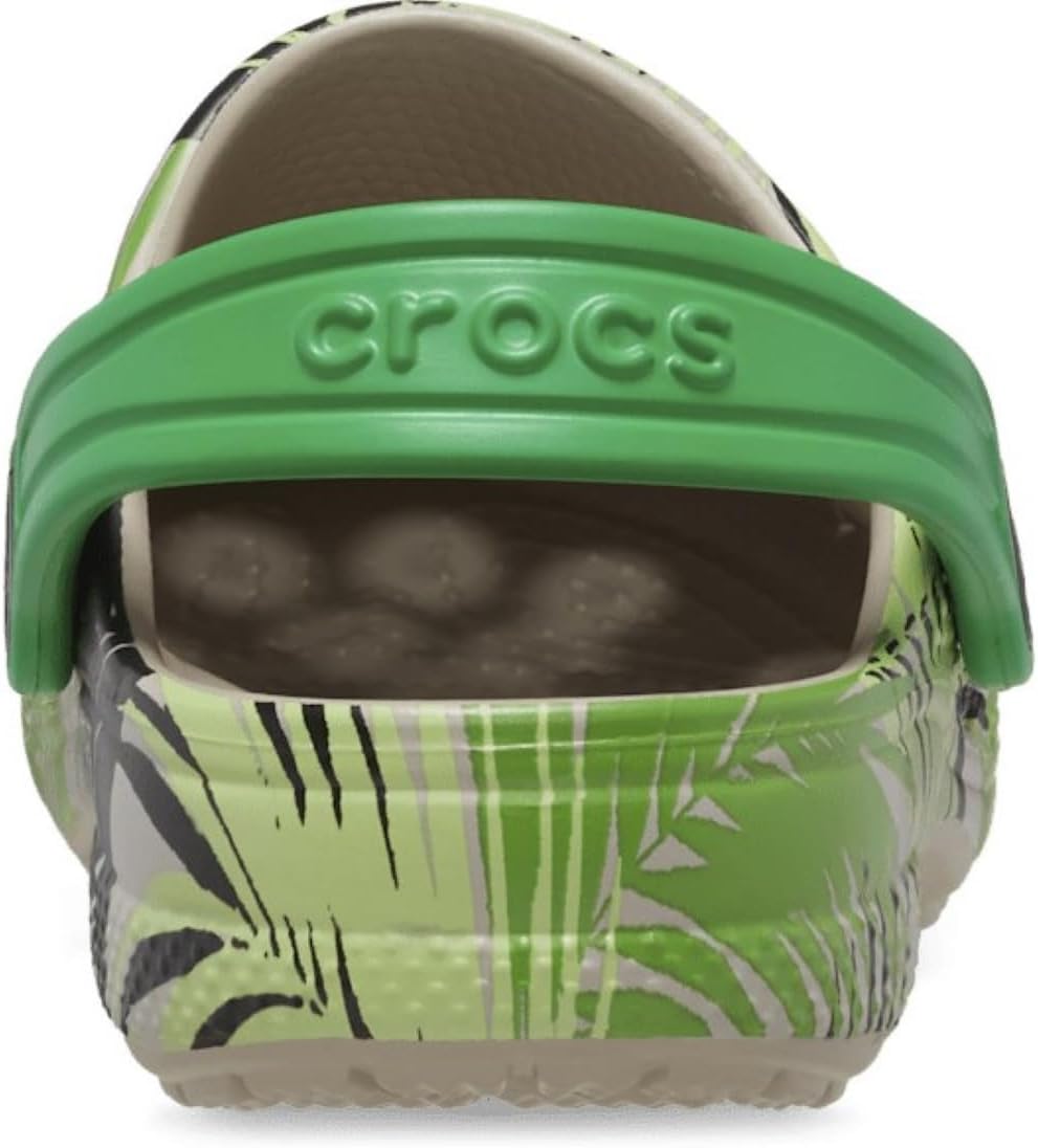 Crocs Unisex Kinder Baya Graphic Clog K Holzschuh 20 EU Cobblestone Tropical Green, 20 EU Cobbleston