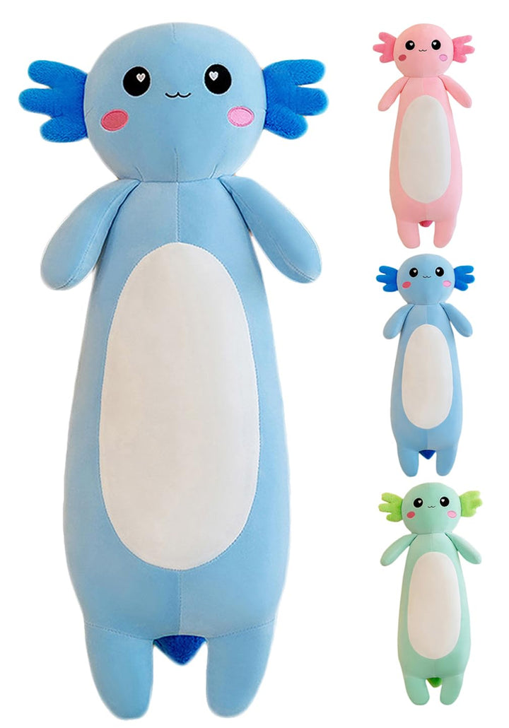 Kekeso Langes Axolotl Plüschtier,Kawaii Axolotl Kuscheltier Stofftier Rosa Axolotl Plüsch-Kissen, fü