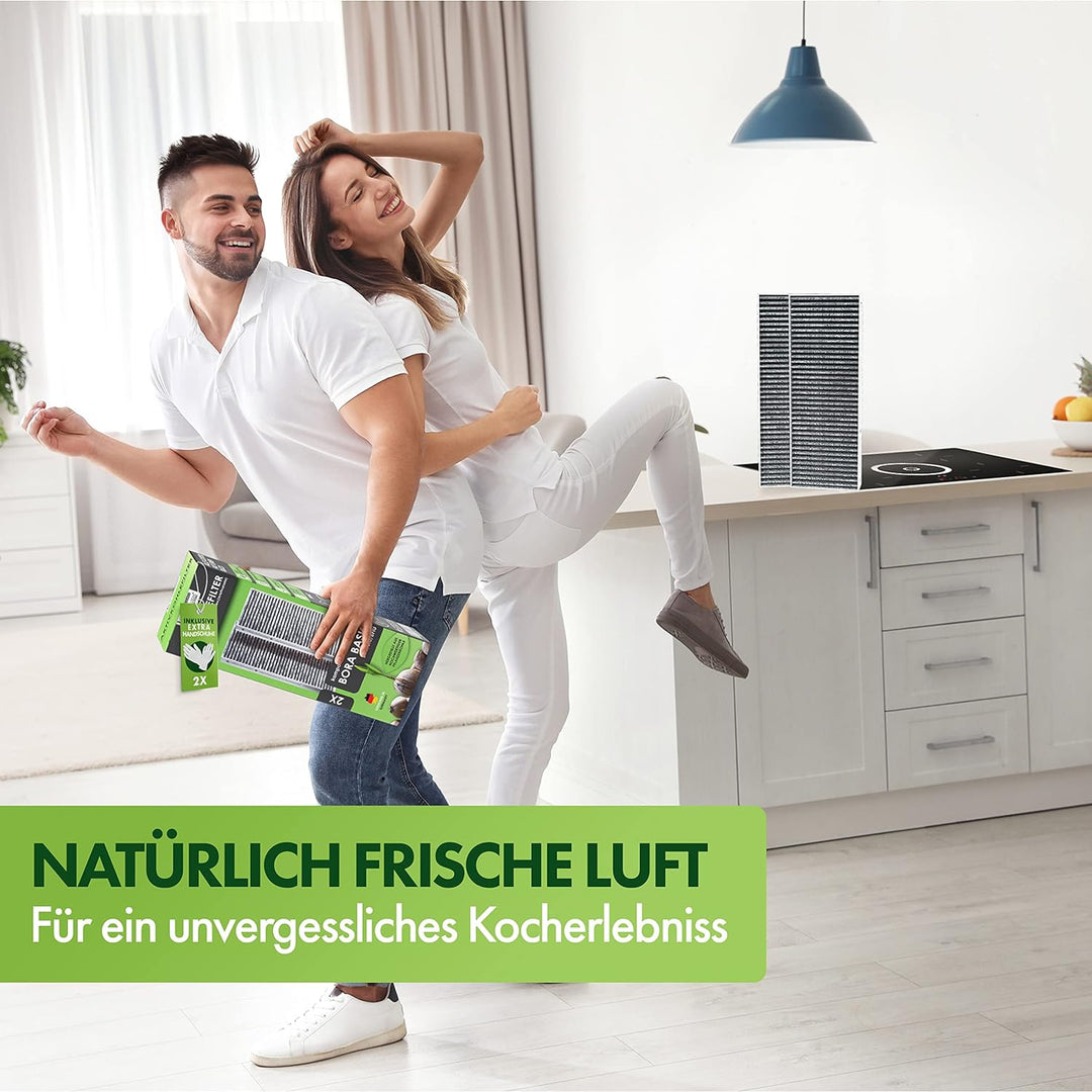 Kasper Solutions® Aktivkohlefilterset kompatibel mit Bora Basic BIU/BHU/BFIU (2 Stück) - Kompatibel
